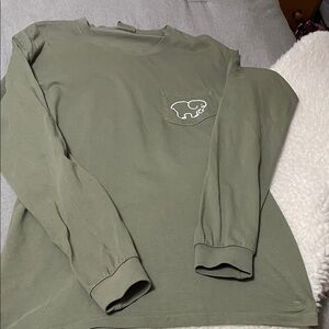 Ivory Ella Olive Green Long Sleeve with Elephant Logo